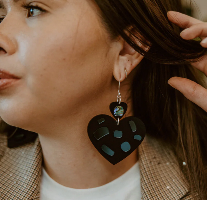 Copper Canoe Woman Generational Love Earring