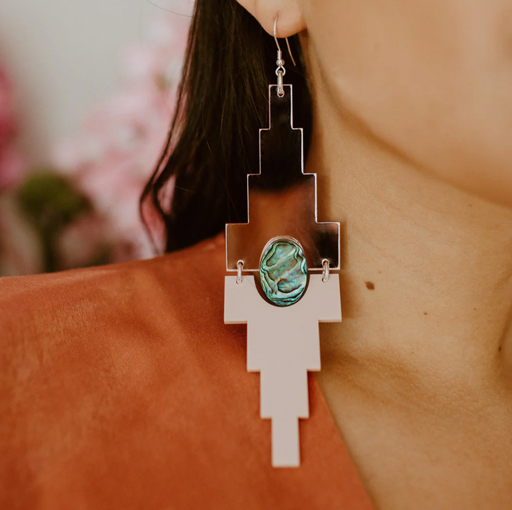 Copper Canoe Woman Earrings - Mesa