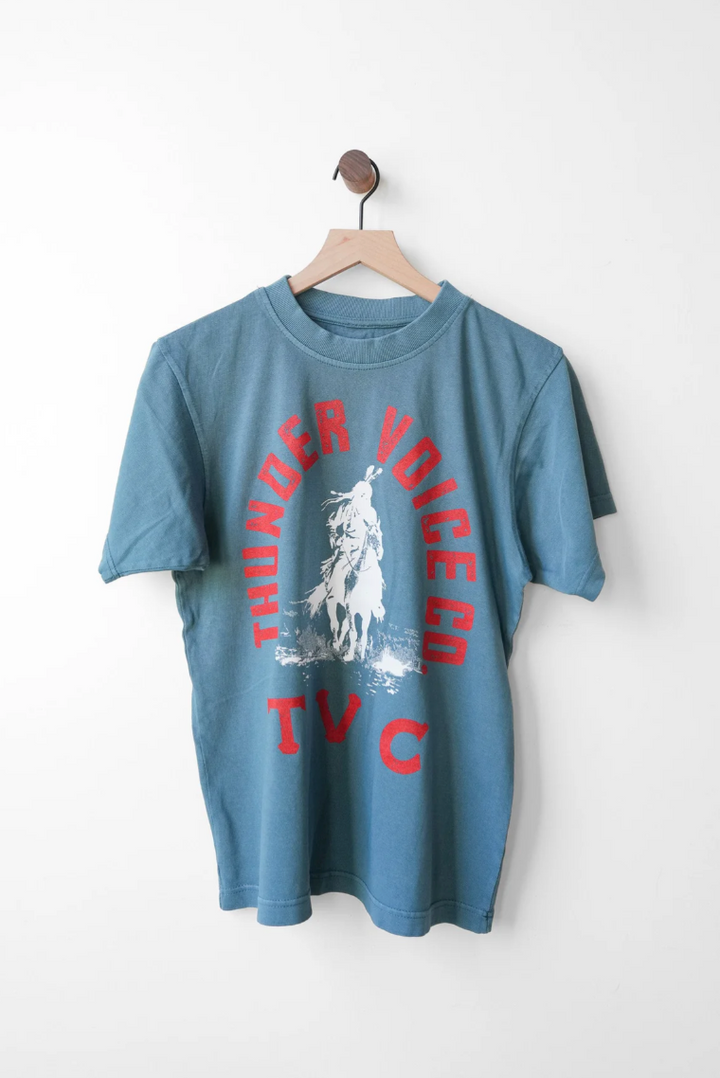 Blue Storm Rider T-Shirt - Hand Dyed