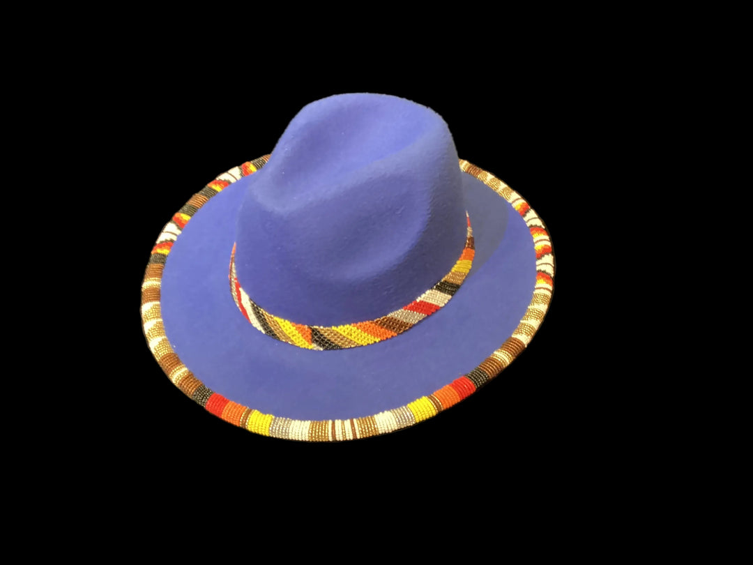 Beaded Brim Hat Medicine Wheel