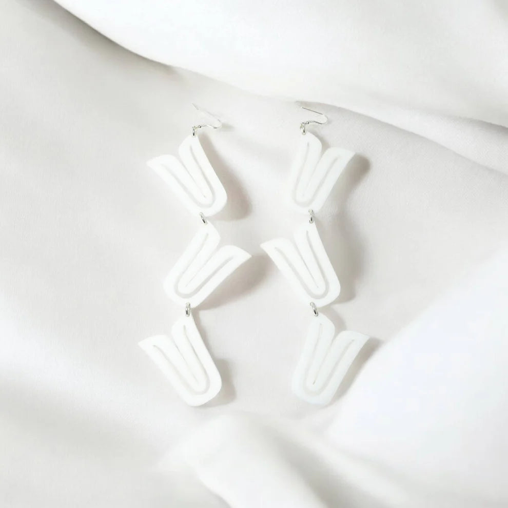 Copper Canoe Woman Formline Cascade Earring