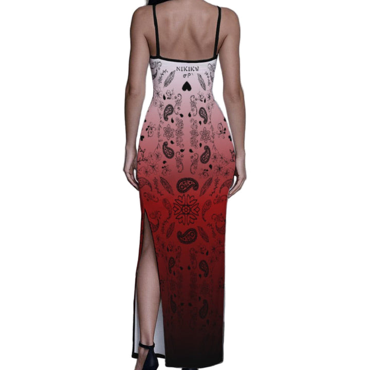Bandana Long Slit Dress